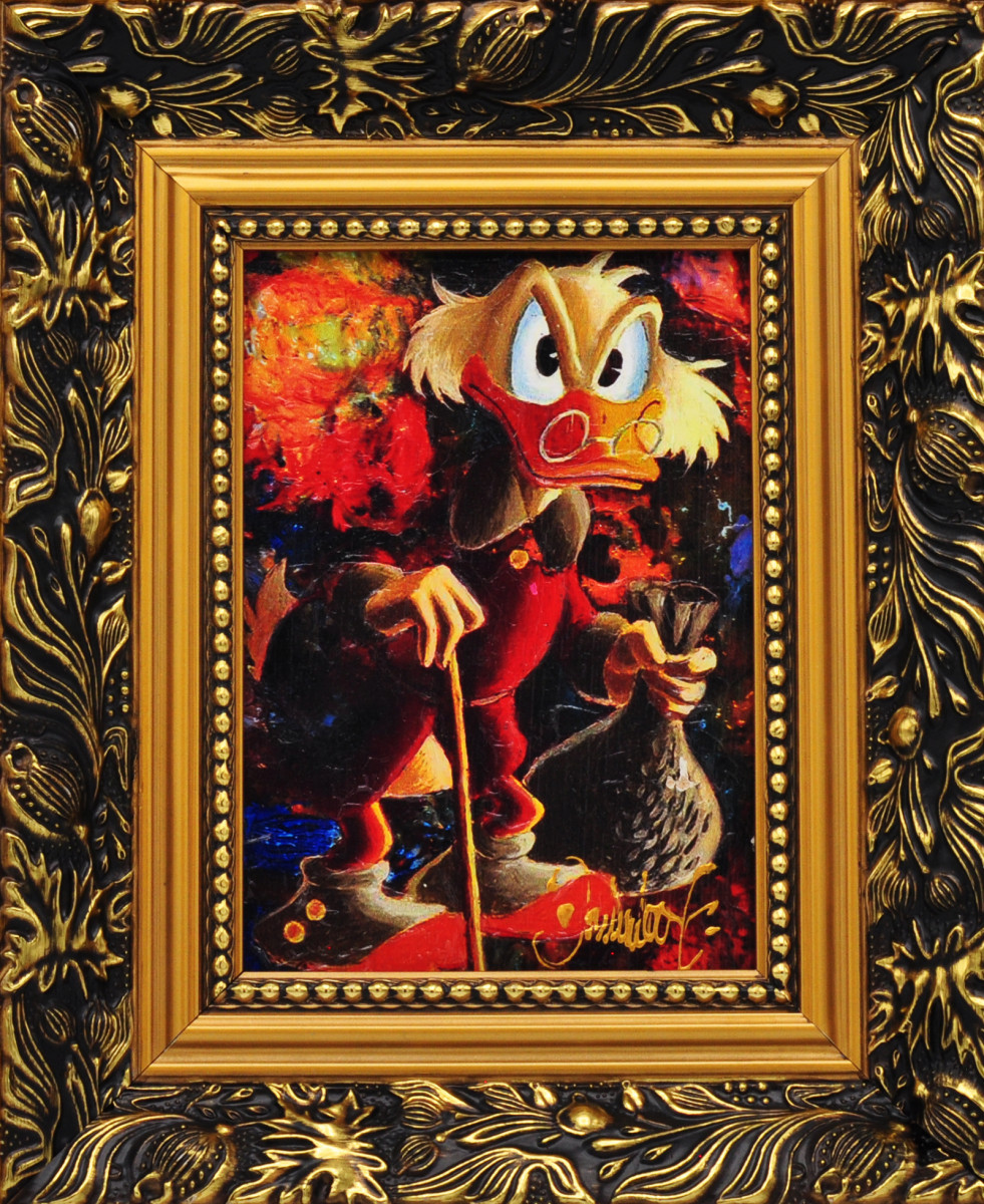 Peter Donkersloot + Dagobert Duck (barok lijst)